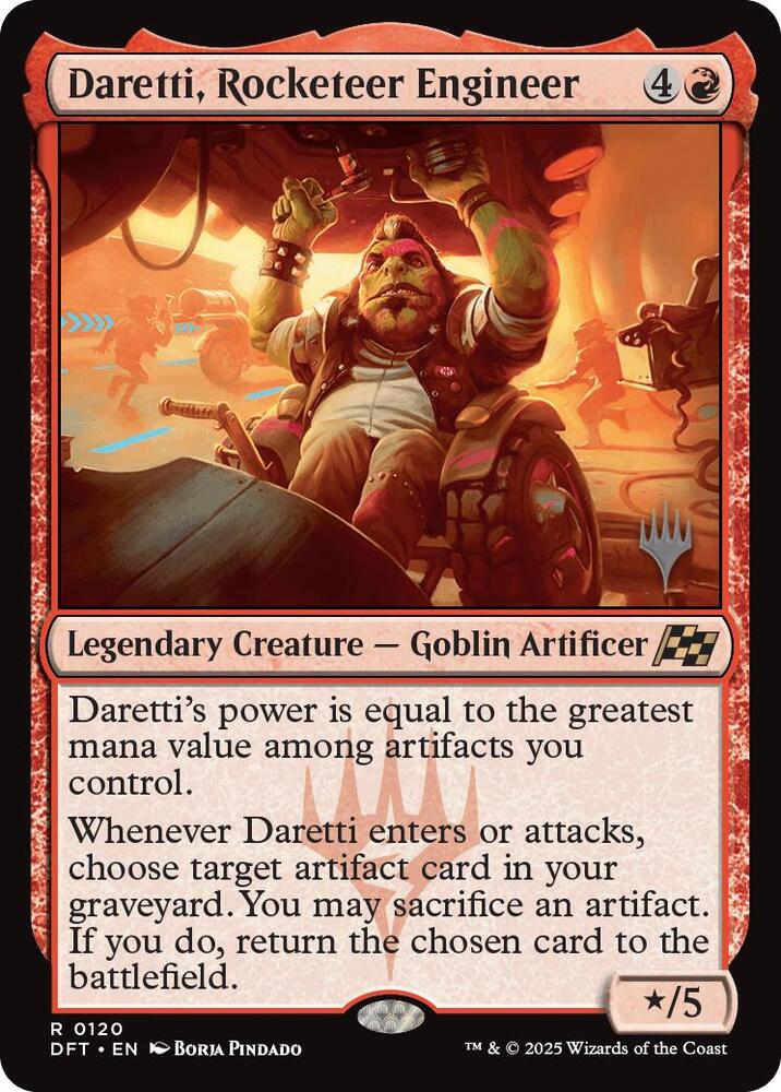 Daretti, Rocketeer Engineer 120 card from Promo Pack: Aetherdrift
