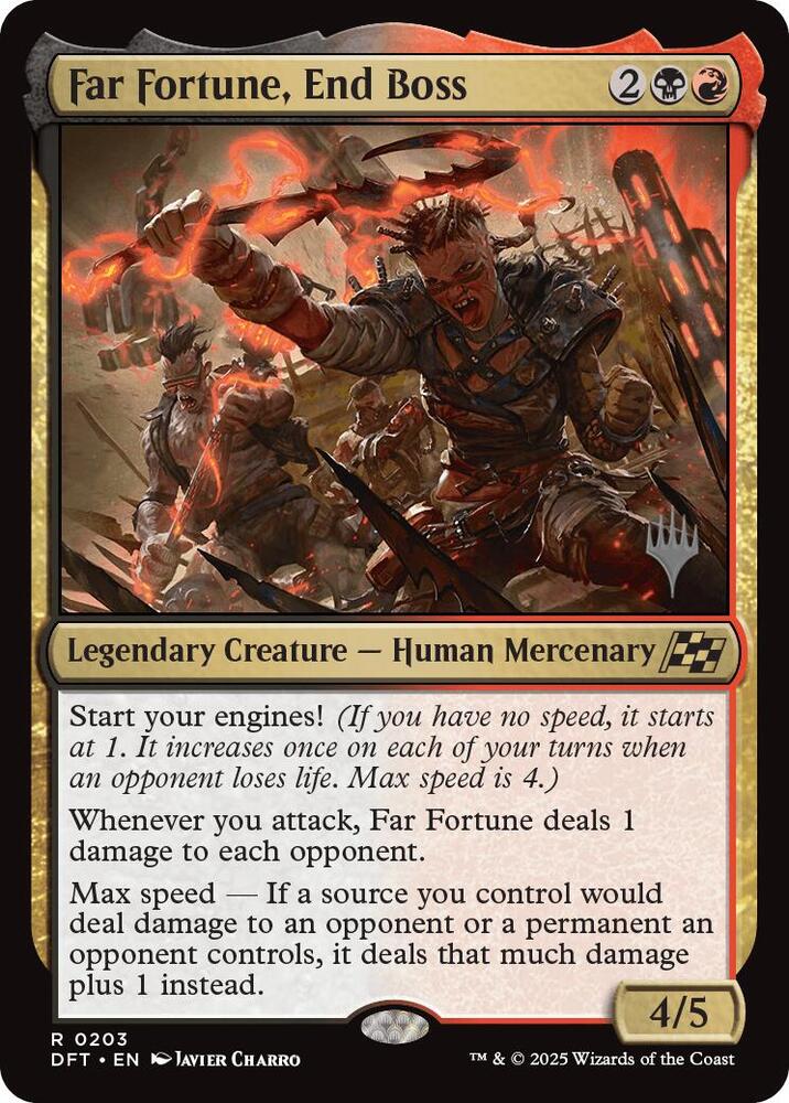 Far Fortune, End Boss 203 card from Promo Pack: Aetherdrift