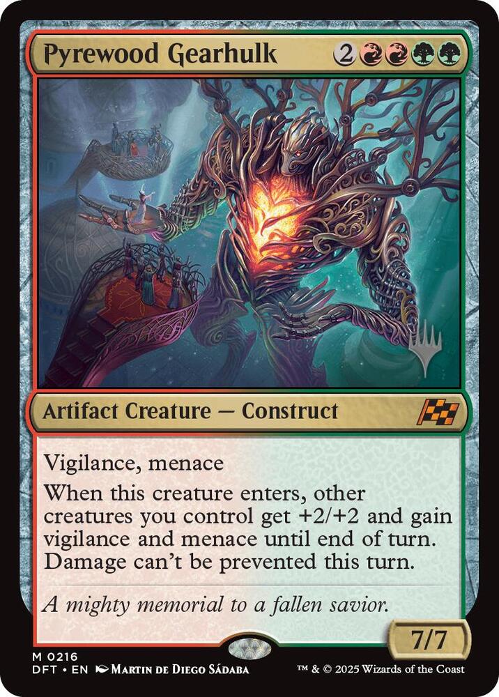 Pyrewood Gearhulk 216 card from Promo Pack: Aetherdrift