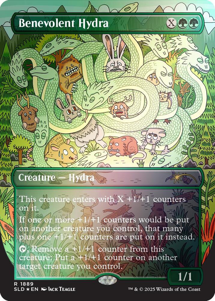 Benevolent Hydra (Rainbow Foil) 1889 card from Secret Lair Drop Series