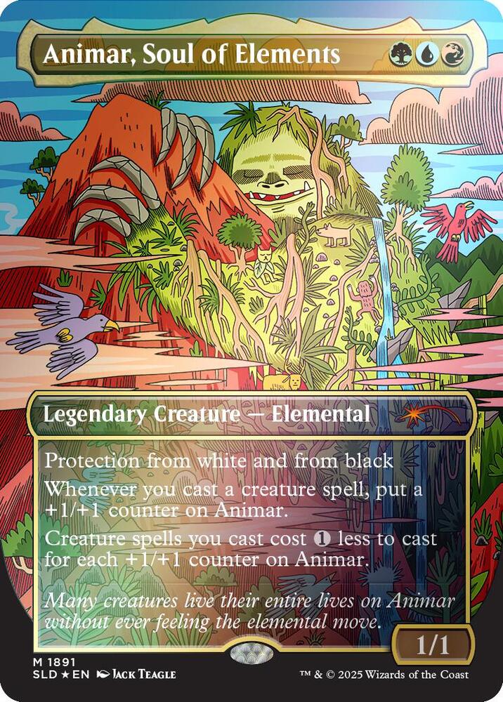 Animar, Soul of Elements (Rainbow Foil) 1891 card from Secret Lair Drop Series
