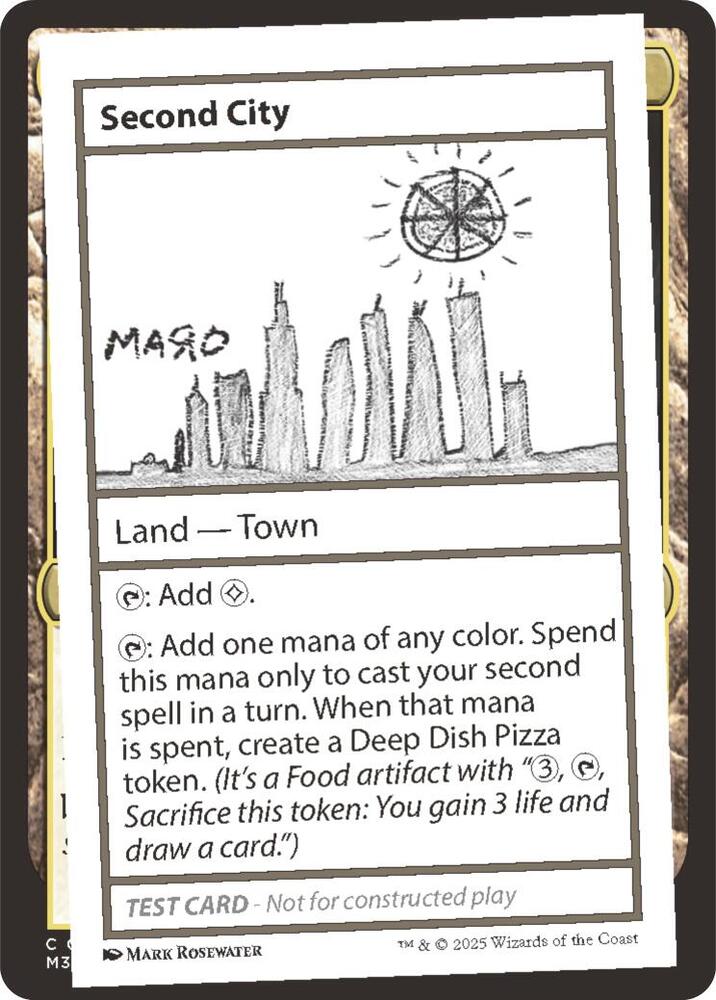 Second City card from Un-Known Event Playtest Cards