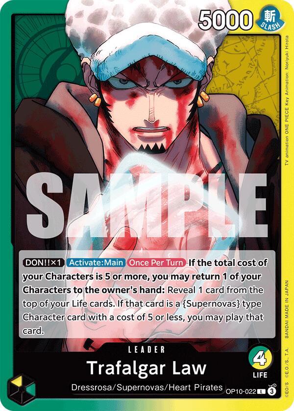 Trafalgar Law OP10-022 card from Royal Blood