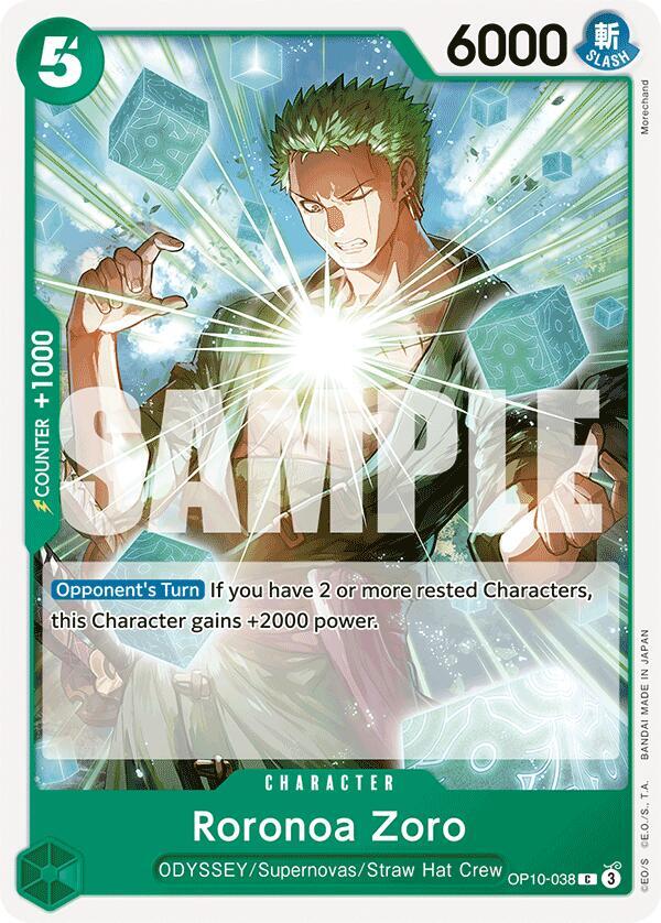 Roronoa Zoro OP10-038 card from Royal Blood