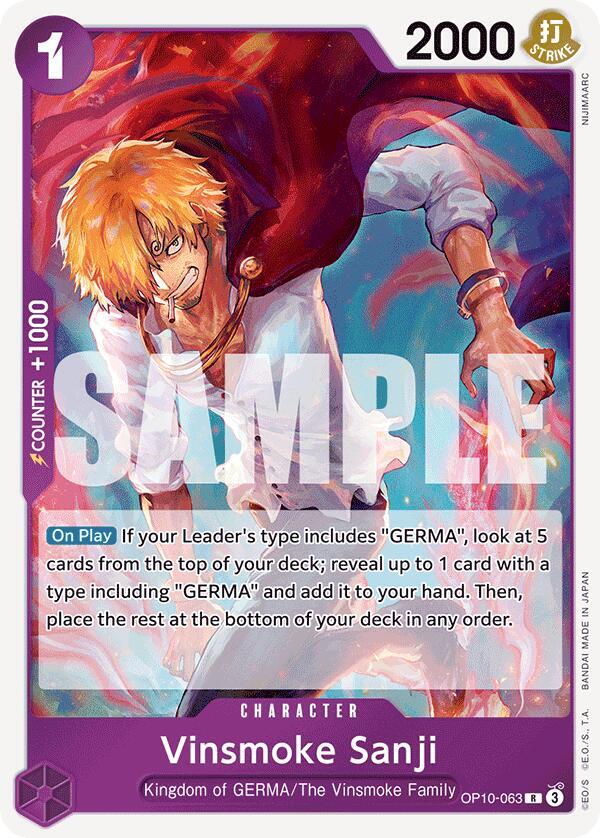 Vinsmoke Sanji OP10-063 card from Royal Blood