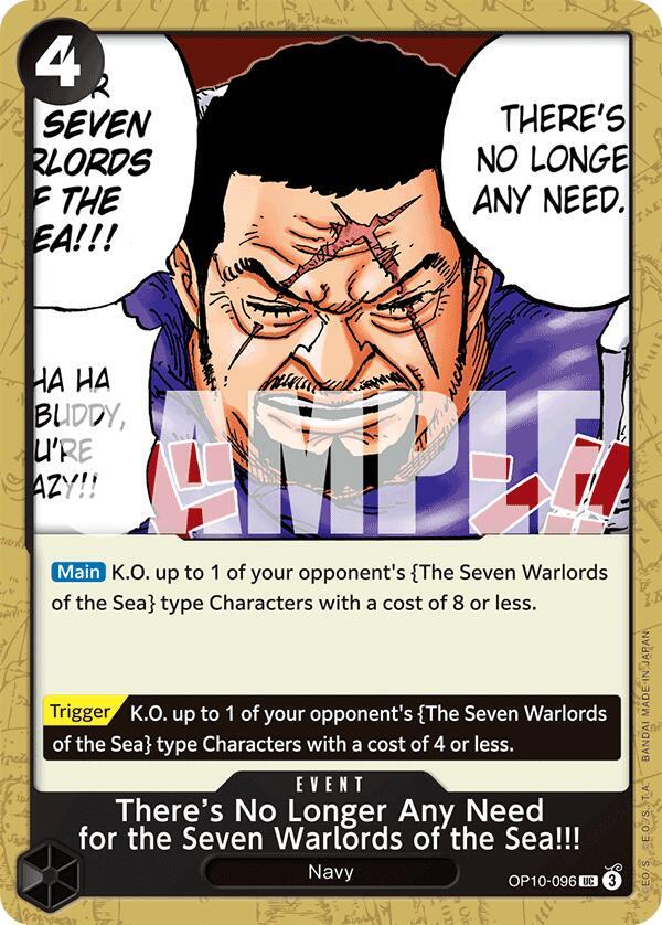 There's No Longer Any Need for the Seven Warlords of the Sea!!! OP10-096 card from Royal Blood
