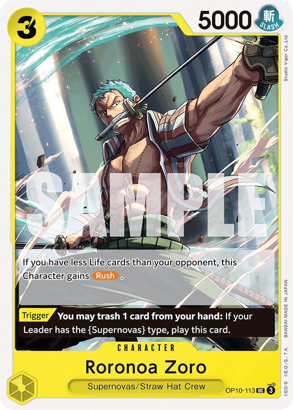 Roronoa Zoro OP10-113 card from Royal Blood