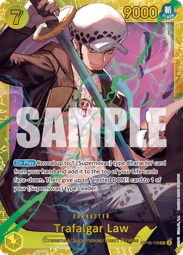 Trafalgar Law OP10-119 card from Royal Blood