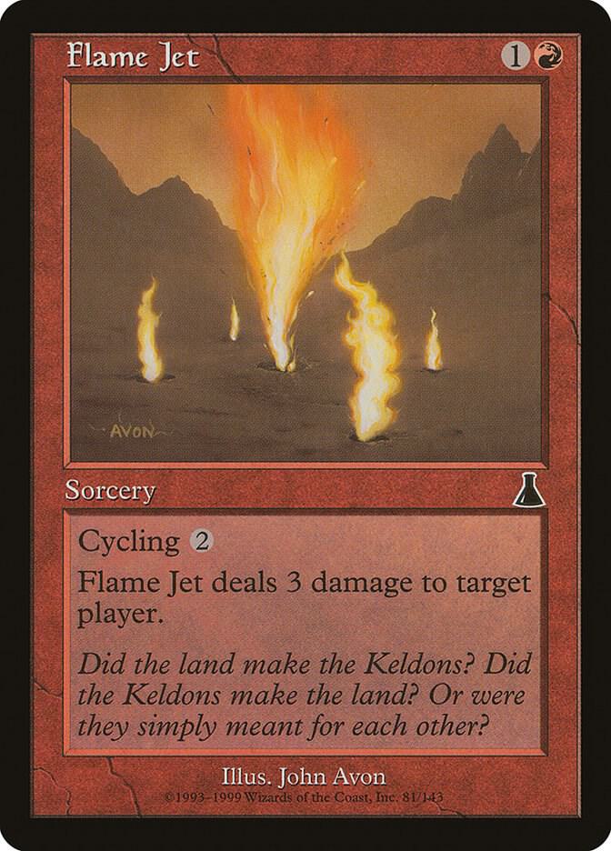 Flame Jet 81 card from Urza's Destiny