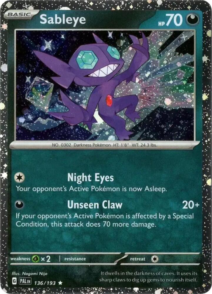 Sableye (Cosmos Holo) 136/193 card from Miscellaneous Cards & Products