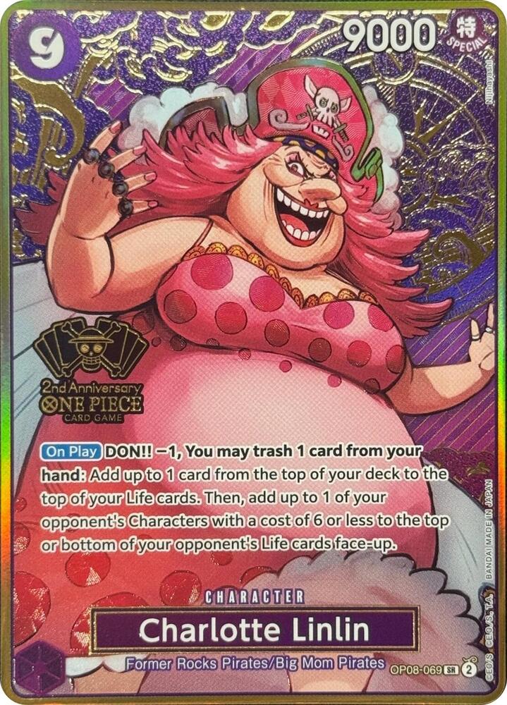 Charlotte Linlin (One Piece Japanese Version 2nd Anniversary Set) OP08-069 card from One Piece Promotion Cards