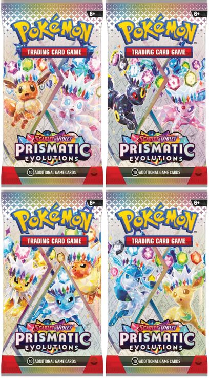 Prismatic Evolutions Booster Pack Art Bundle [Set of 4] sealed product from SV: Prismatic Evolutions