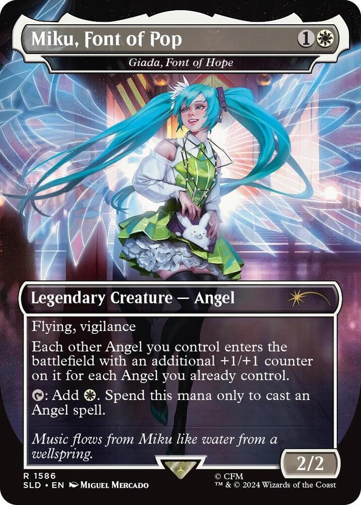 Miku, Font of Pop - Giada, Font of Hope 1586 card from Secret Lair Drop Series