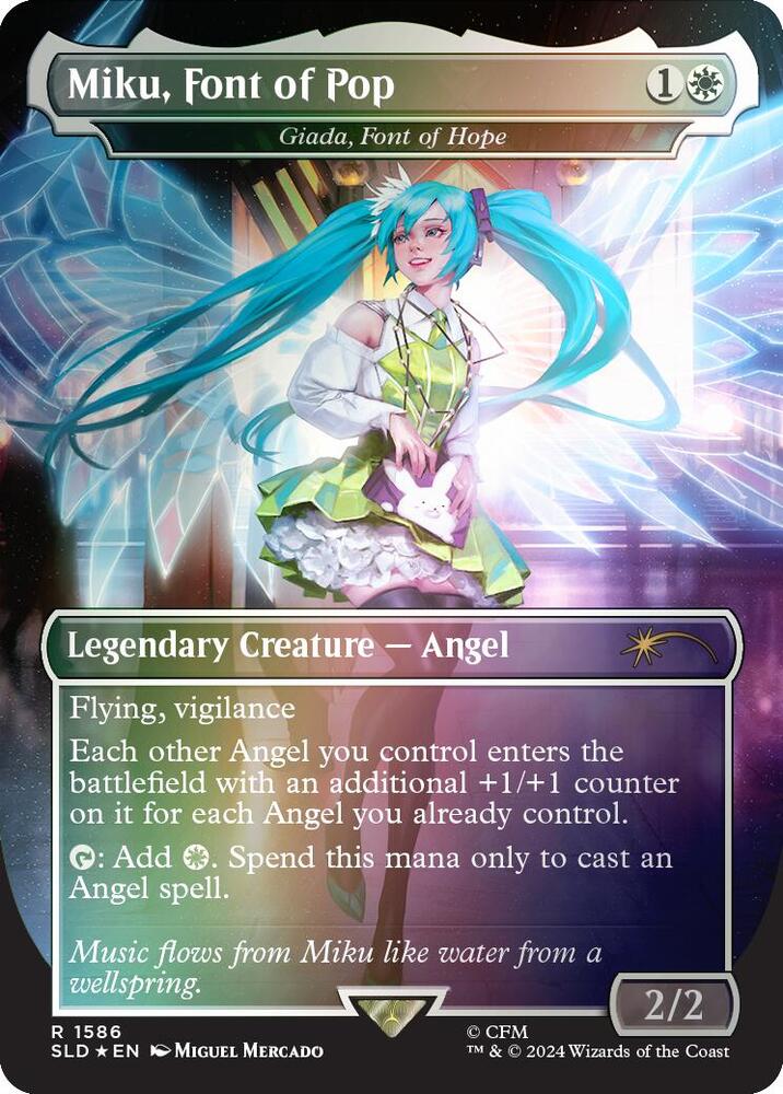 Miku, Font of Pop - Giada, Font of Hope (Rainbow Foil) 1586 card from Secret Lair Drop Series