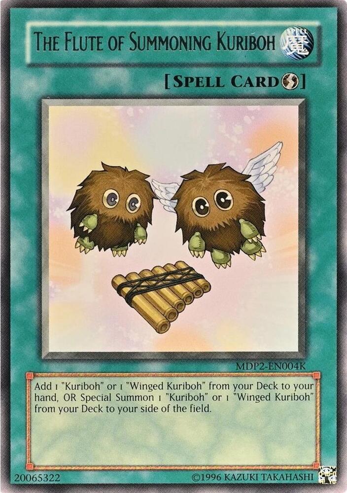The Flute of Summoning Kuriboh MDP2-EN004K card from Redemption Replacement