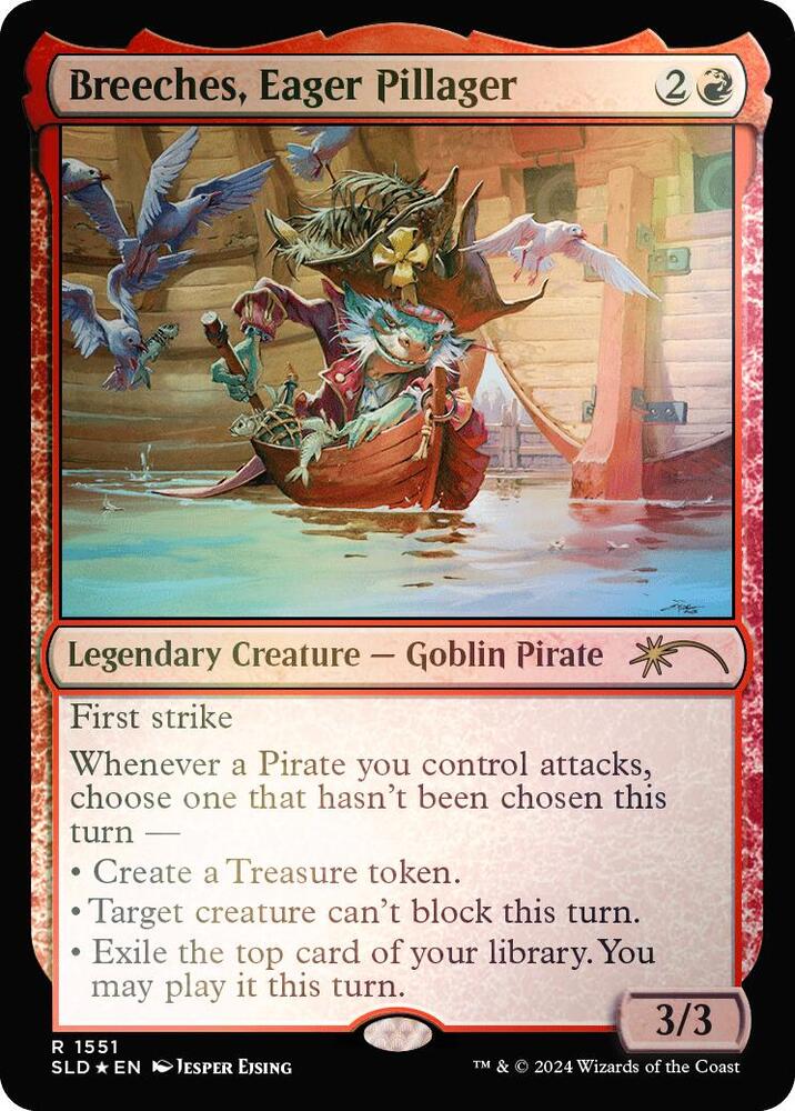 Breeches, Eager Pillager (Rainbow Foil) 1551 card from Secret Lair Drop Series
