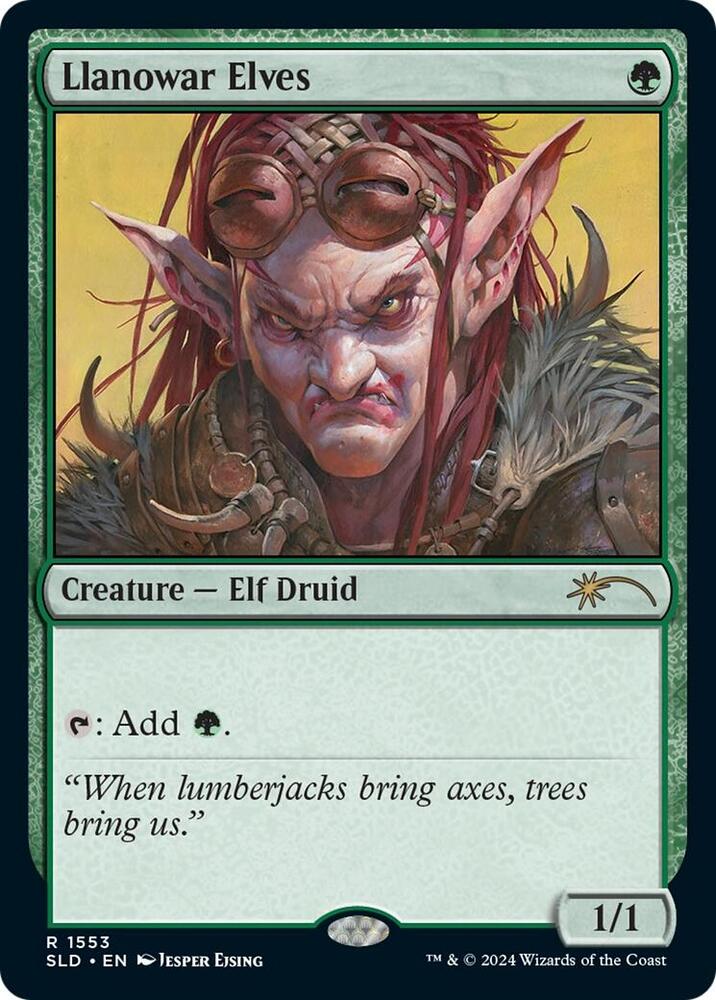 Llanowar Elves 1553 card from Secret Lair Drop Series