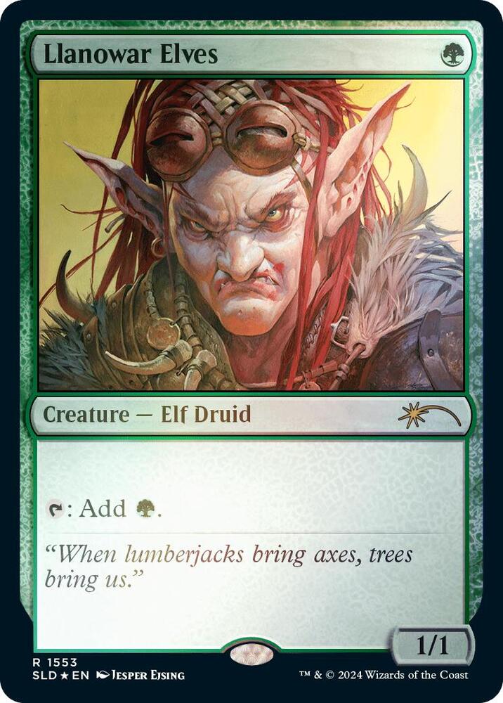Llanowar Elves (Rainbow Foil) 1553 card from Secret Lair Drop Series