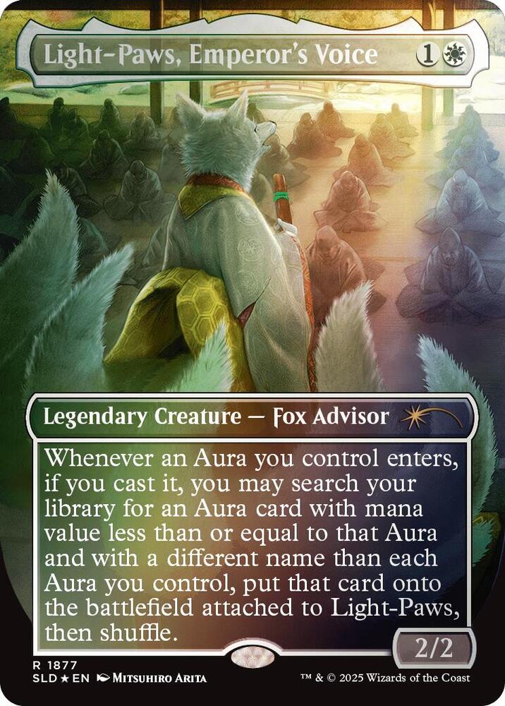 Light-Paws, Emperor's Voice (Rainbow Foil) 1877 card from Secret Lair Drop Series