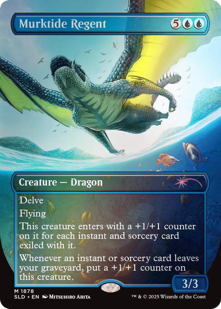 Murktide Regent (Rainbow Foil) 1878 card from Secret Lair Drop Series