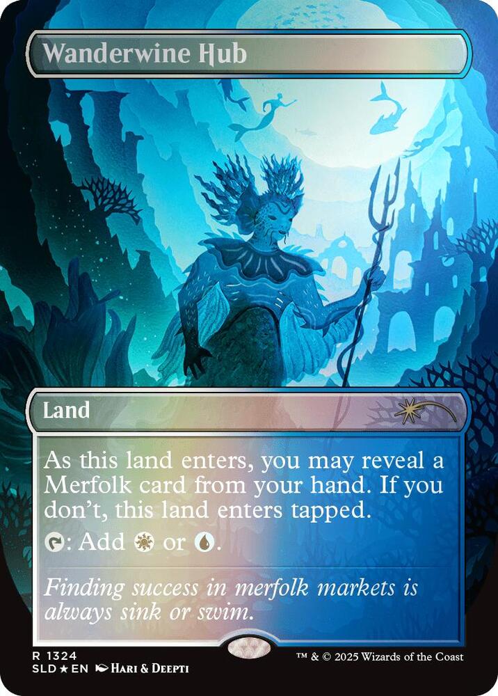 Wanderwine Hub (Rainbow Foil) 1324 card from Secret Lair Drop Series