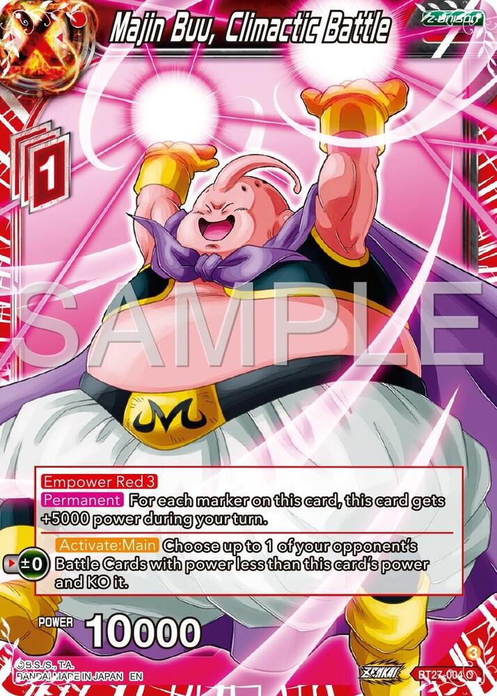 Majin Buu, Climactic Battle BT27-004 card from History of Z