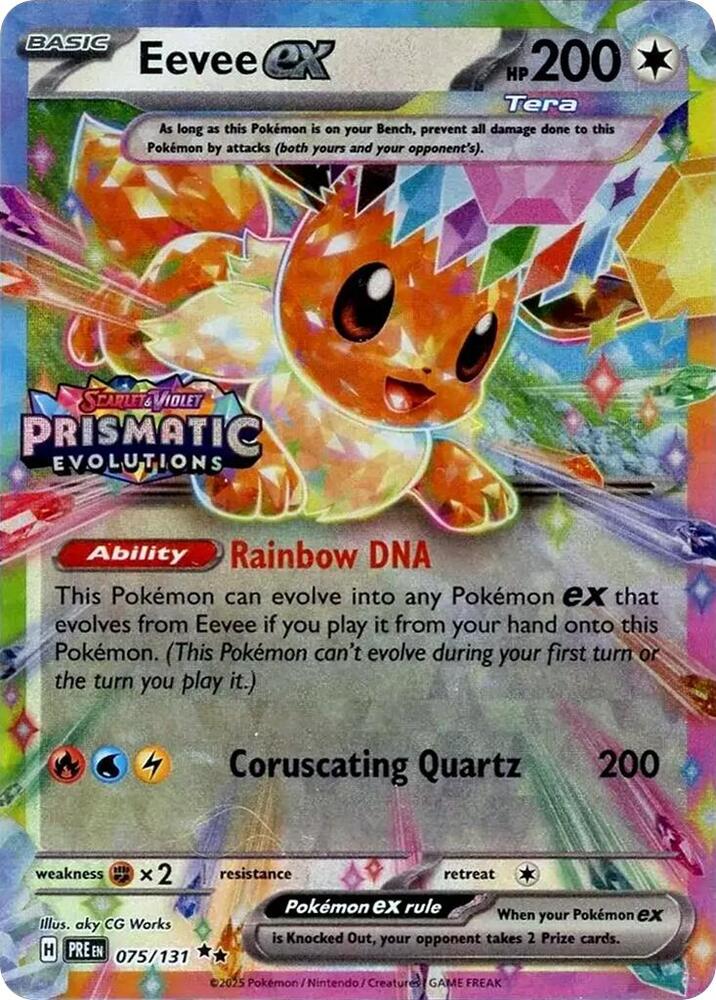 Eevee ex (Prismatic Evolutions Stamp) 075/131 card from Miscellaneous Cards & Products