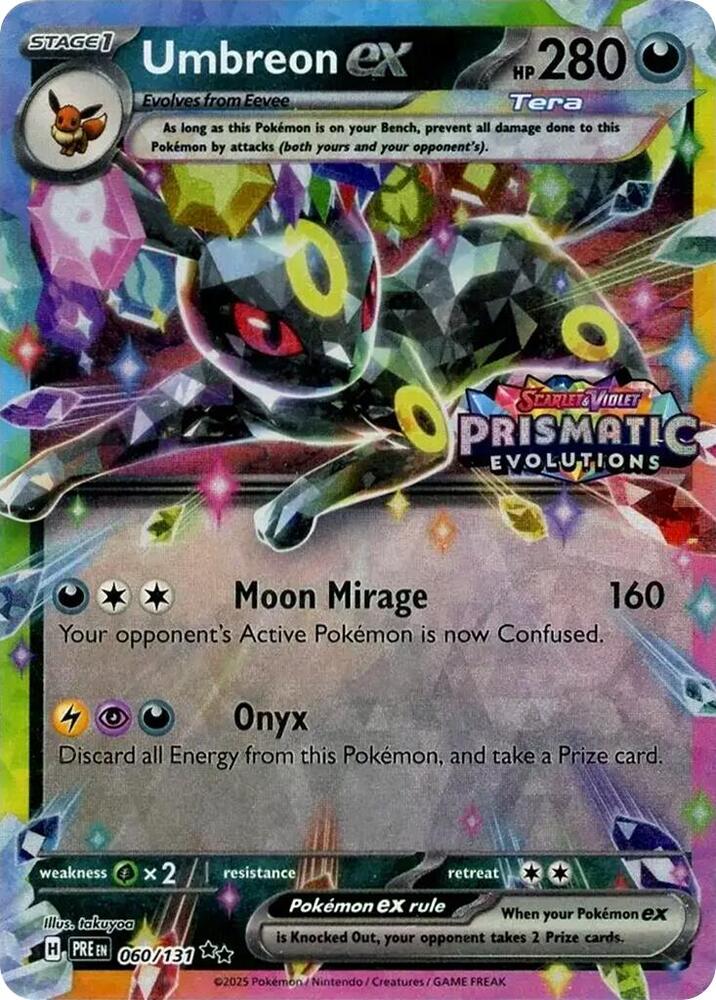 Umbreon ex (Prismatic Evolutions Stamp) 060/131 card from Miscellaneous Cards & Products