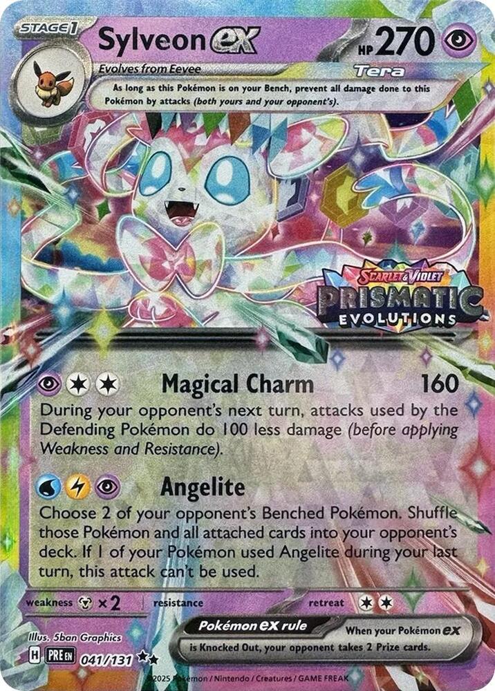 Sylveon ex (Prismatic Evolutions Stamp) 041/131 card from Miscellaneous Cards & Products