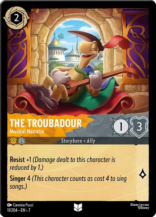 The Troubadour - Musical Narrator 11/204 card from Archazia's Island