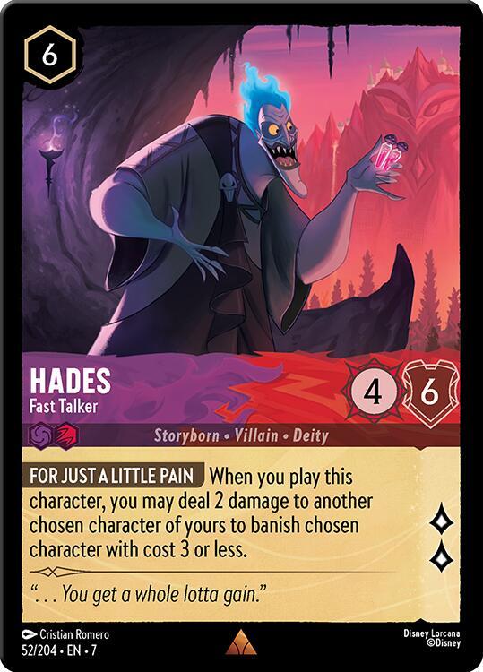 Hades - Fast Talker 52/204 card from Archazia's Island