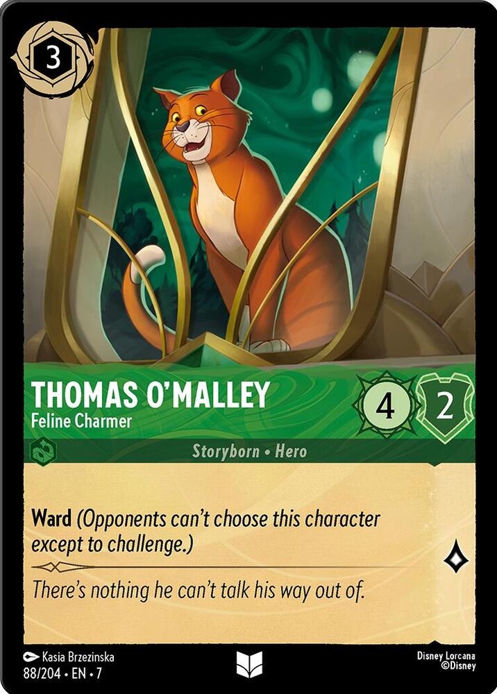 Thomas O'Malley - Feline Charmer 88/204 card from Archazia's Island
