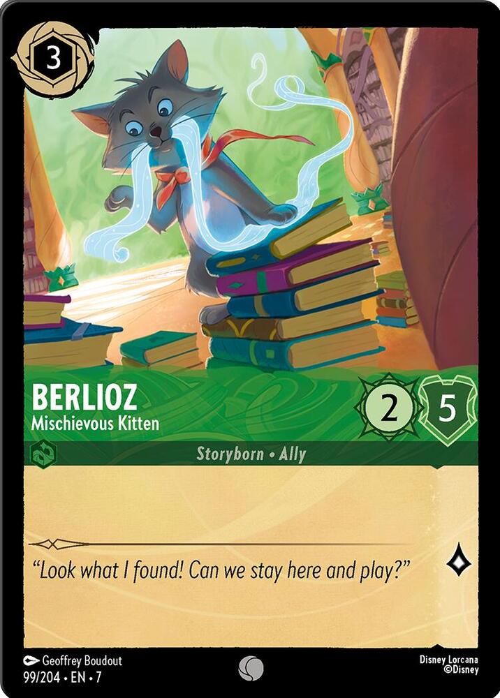 Berlioz - Mischievous Kitten 99/204 card from Archazia's Island