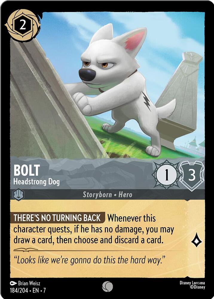 Bolt - Headstrong Dog 184/204 card from Archazia's Island