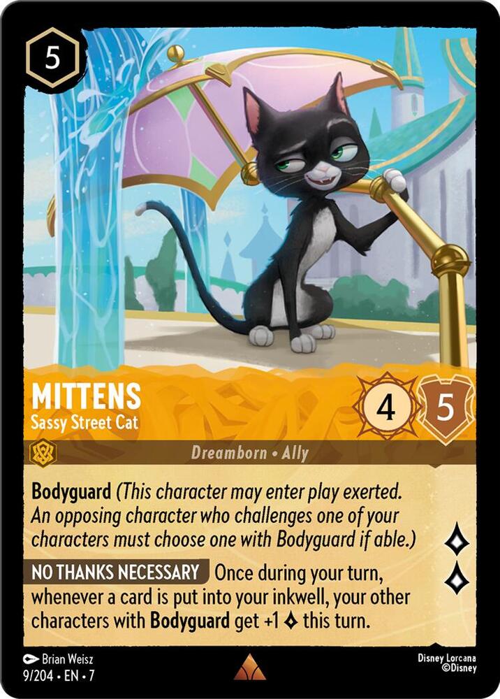 Mittens - Sassy Street Cat 9/204 card from Archazia's Island