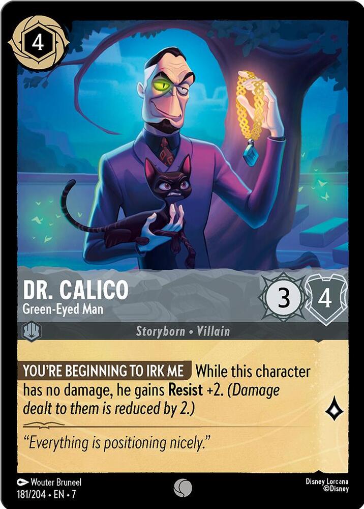 Dr. Calico - Green-Eyed Man 181/204 card from Archazia's Island