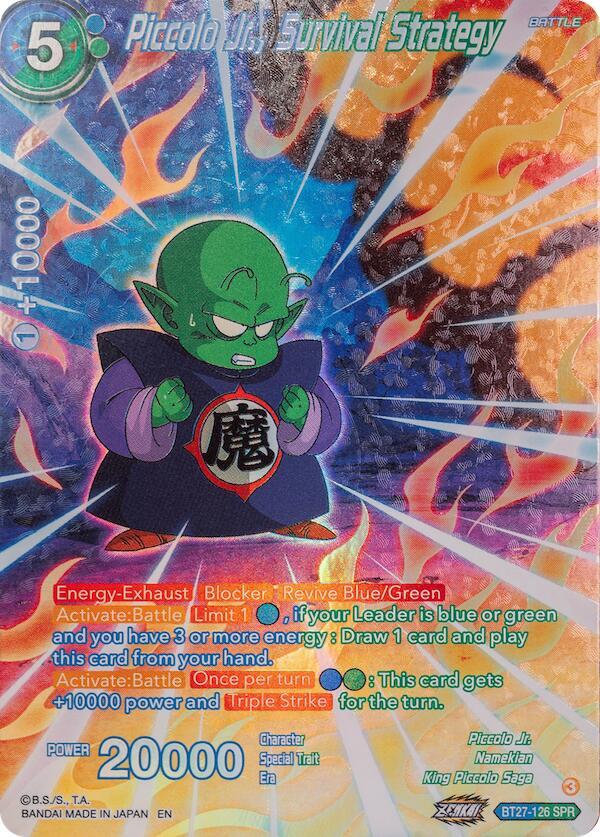 Piccolo Jr., Survival Strategy (SPR) BT27-126 card from History of Z