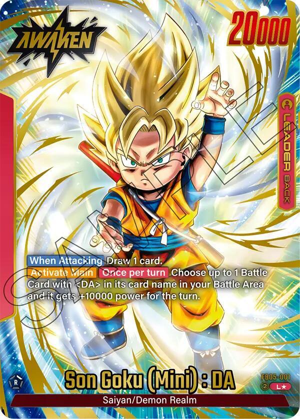 Son Goku (Mini) : DA (Alternate Art) FB05-001 card from New Adventure
