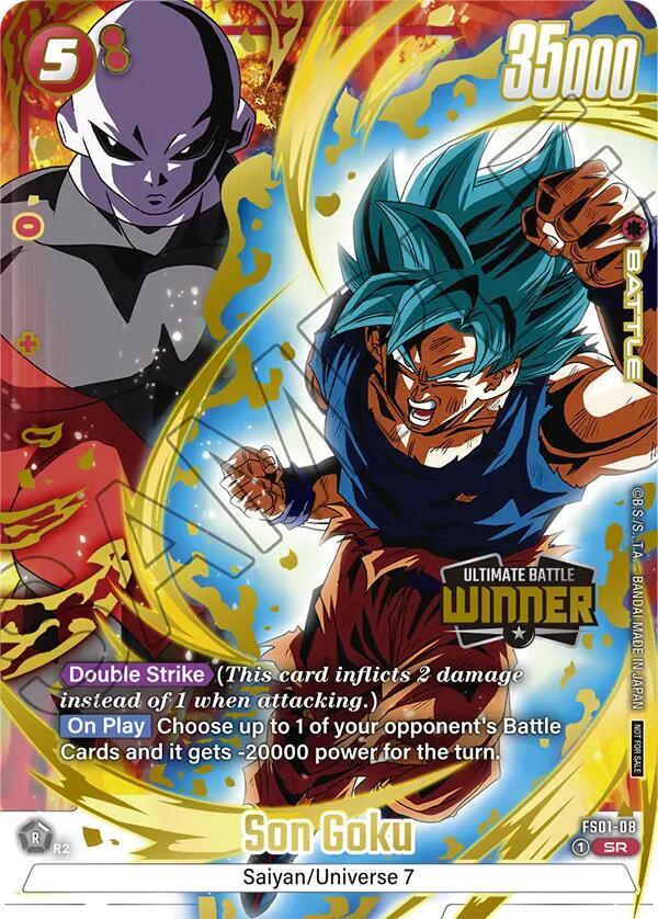 Son Goku (Ultimate Battle Winner) FS01-08 card from Tournament and Championship Promos