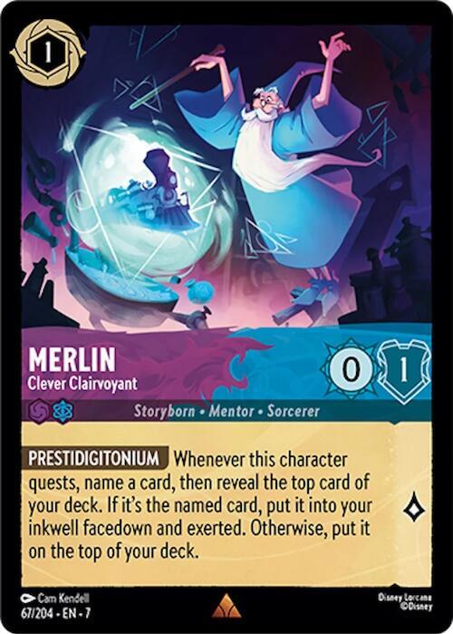 Merlin - Clever Clairvoyant 67/204 card from Archazia's Island
