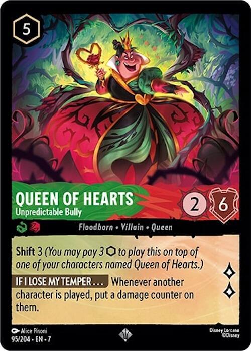 Queen of Hearts - Unpredictable Bully 95/204 card from Archazia's Island