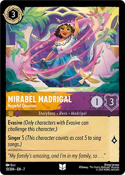 Mirabel Madrigal - Hopeful Dreamer 13/204 card from Archazia's Island
