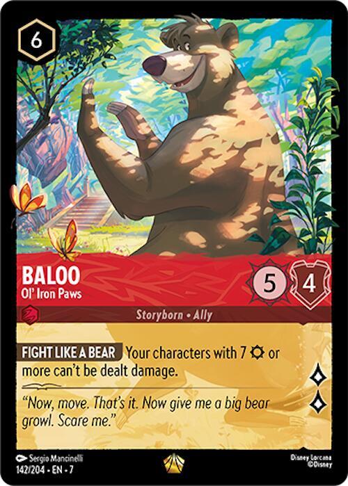 Baloo - Ol' Iron Paws 142/204 card from Archazia's Island