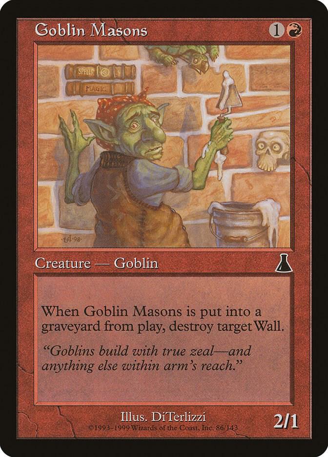 Goblin Masons 86 card from Urza's Destiny