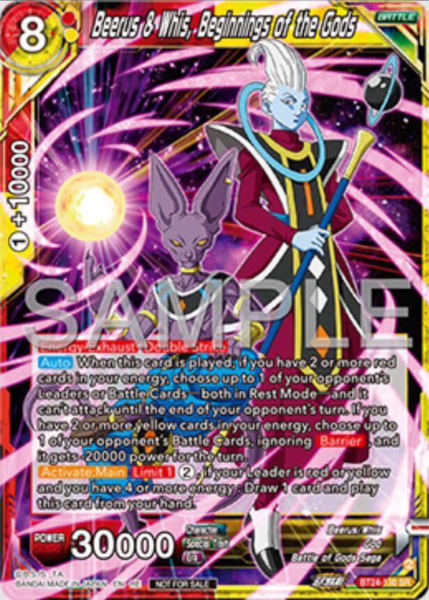 Beerus & Whis, Beginnings of the Gods (Deluxe Pack 2025 Vol.1) BT24-130 card from Promotion Cards