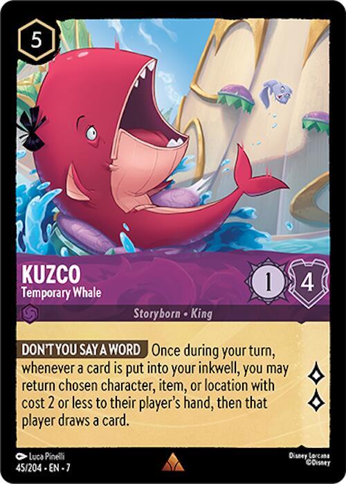 Kuzco - Temporary Whale 45/204 card from Archazia's Island
