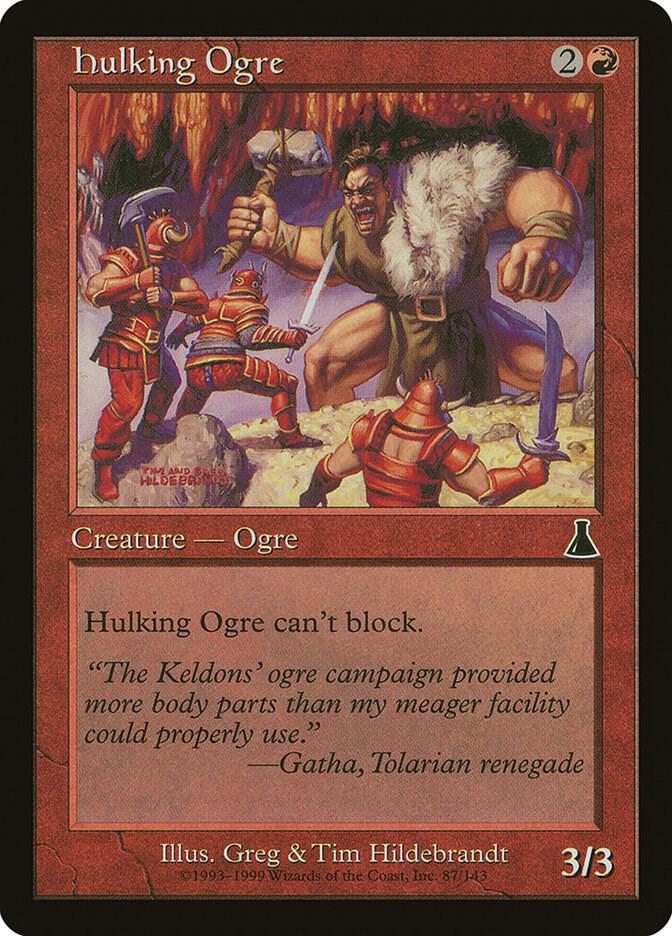 Hulking Ogre 87 card from Urza's Destiny