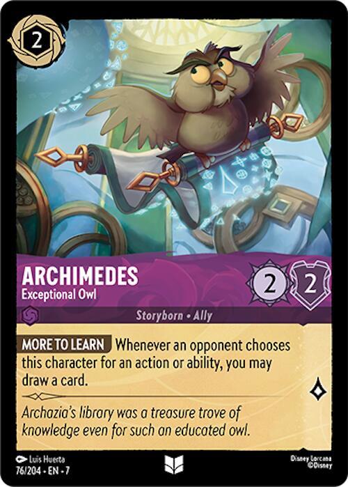 Archimedes - Exceptional Owl 76/204 card from Archazia's Island
