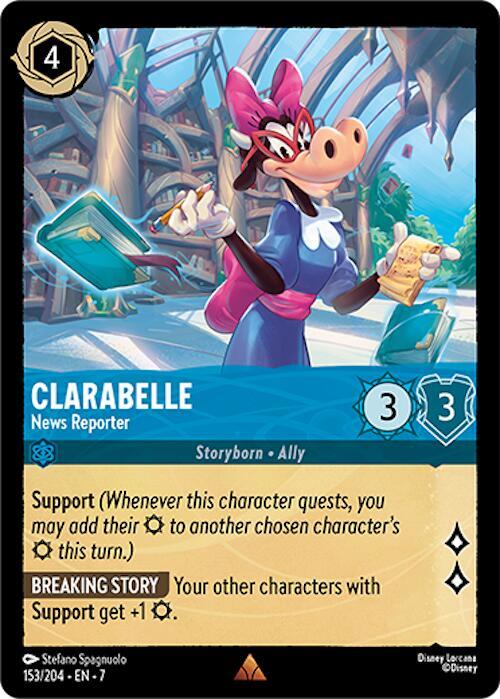 Clarabelle - News Reporter 153/204 card from Archazia's Island