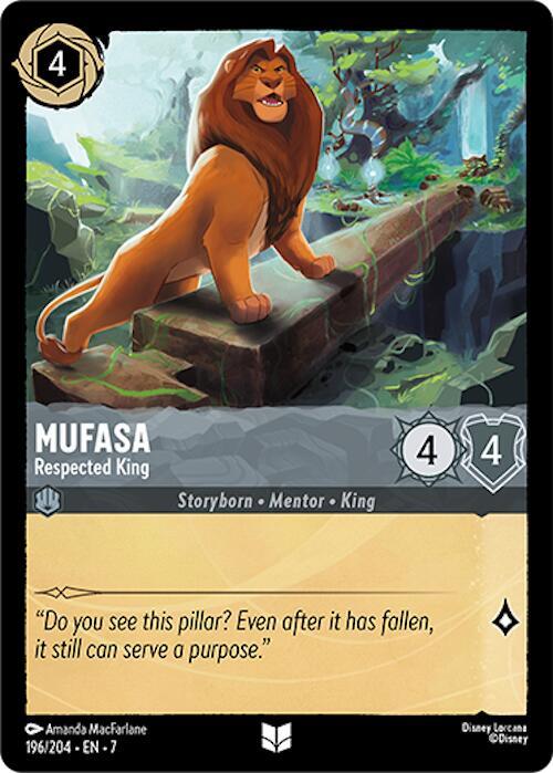 Mufasa - Respected King 196/204 card from Archazia's Island